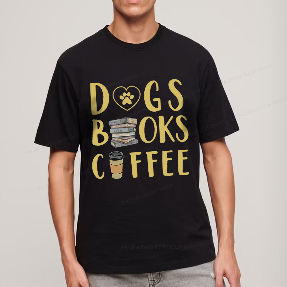 Pagewing Dogs, Books, Coffee Unisex Classic T-shirt