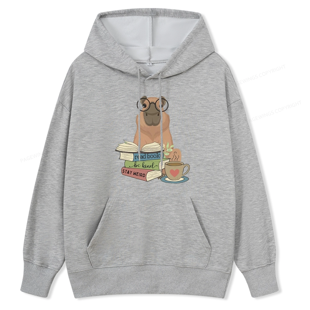 Pagewings Capybara Reading Unisex Classic Hoodie