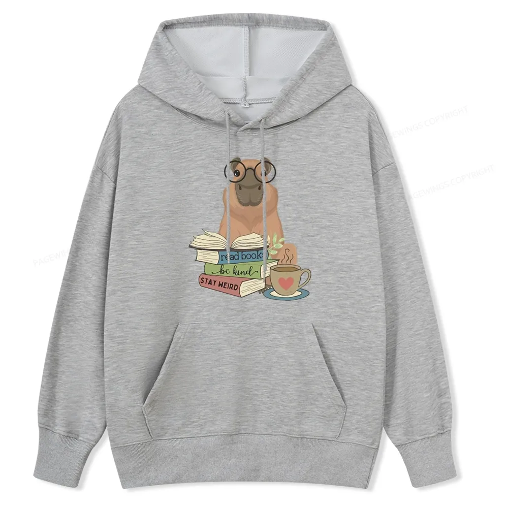 Pagewings Capybara Reading Unisex Classic Hoodie