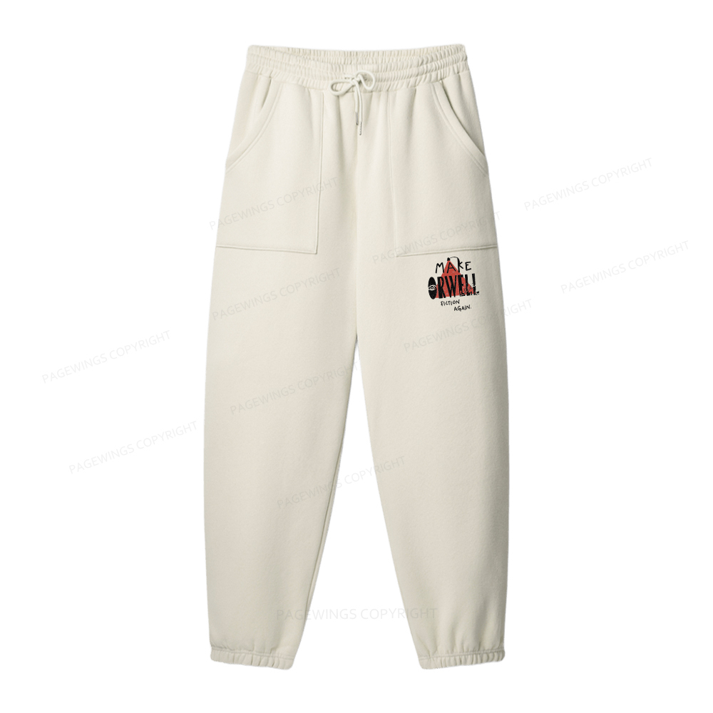 Pagewings Make Orwell Fiction Again Unisex Fleece Sweatshirt Set 