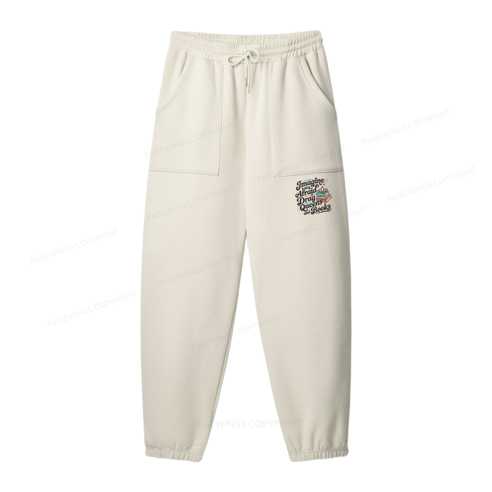 Pagewings Imagine Being Afraid Of Drag Queens And Books Unisex Fleece Sweatshirt Set 