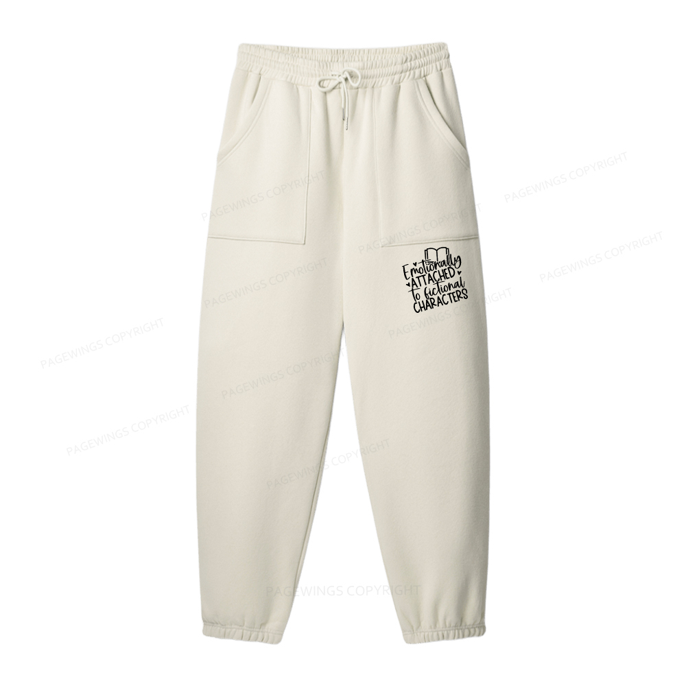 Pagewings Emotionally Attached To Fictional Characters Unisex Fleece Hoodie Set