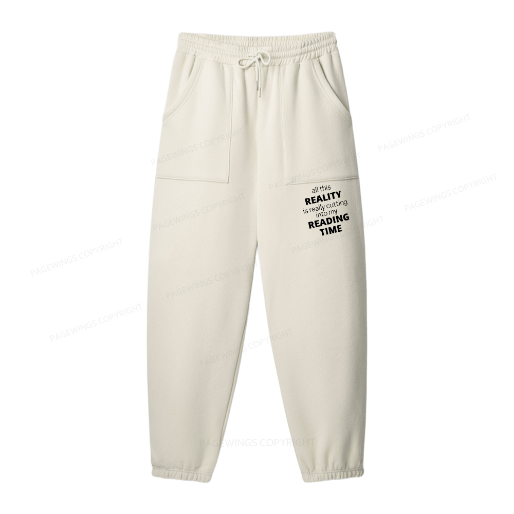 Pagewings All This Reality Is Really Cutting Into My Reading Time Unisex Fleece Hoodie Set