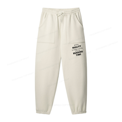 Pagewings All This Reality Is Really Cutting Into My Reading Time Unisex Fleece Hoodie Set