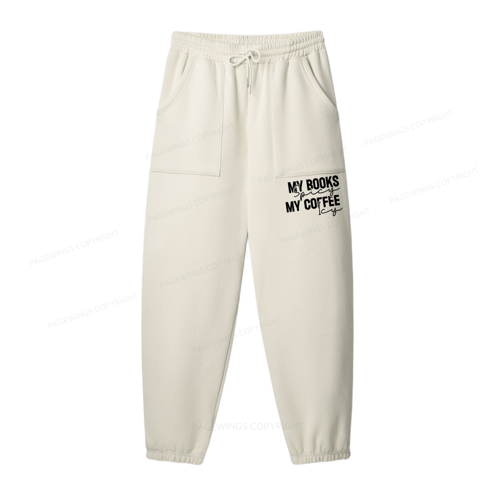 Pagewings I Like My Books And My Coffee Unisex Fleece Hoodie Set