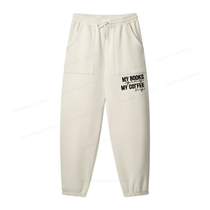 Pagewings I Like My Books And My Coffee Unisex Fleece Hoodie Set