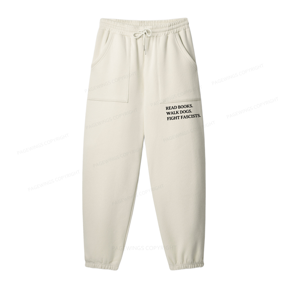 Pagewings Read Books Walk Dogs And Fight Unisex Fleece Hoodie Set