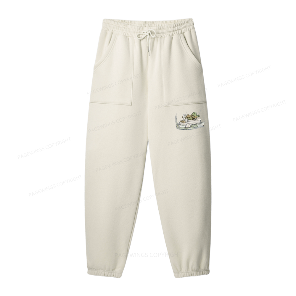 Pagewings Frog Reading Unisex Fleece Sweatshirt Set 