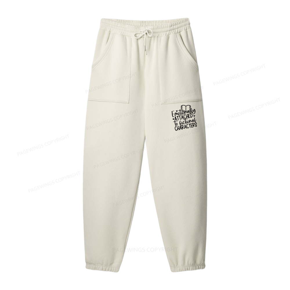 Pagewings Emotionally Attached To Fictional Characters Unisex Fleece Sweatshirt Set 