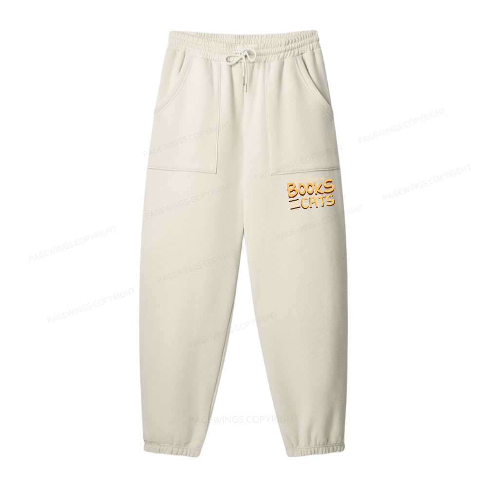 Pagewings All I Need Is Books And Cats Unisex Fleece Sweatshirt Set 