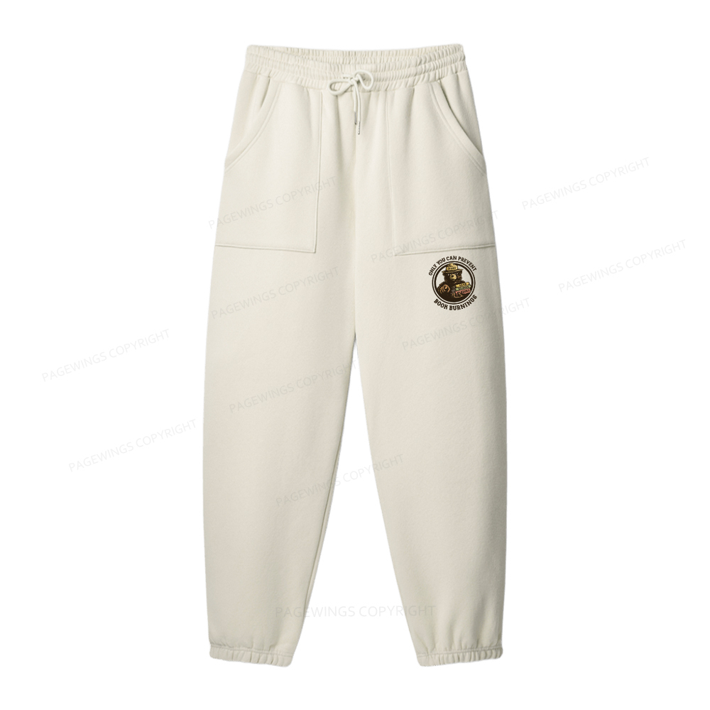 Pagewings Only You Can Prevent Book Burnings Unisex Fleece Sweatshirt Set 