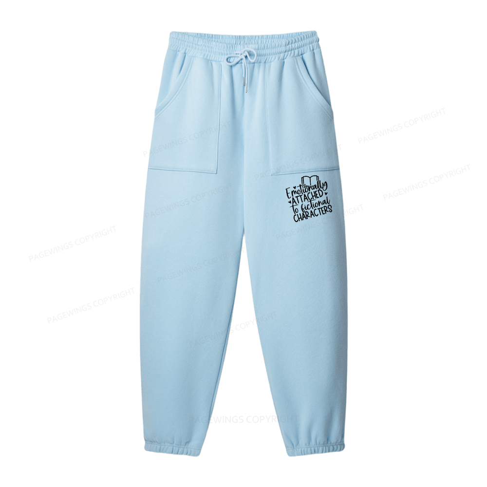 Pagewings Emotionally Attached To Fictional Characters Unisex Fleece Hoodie Set