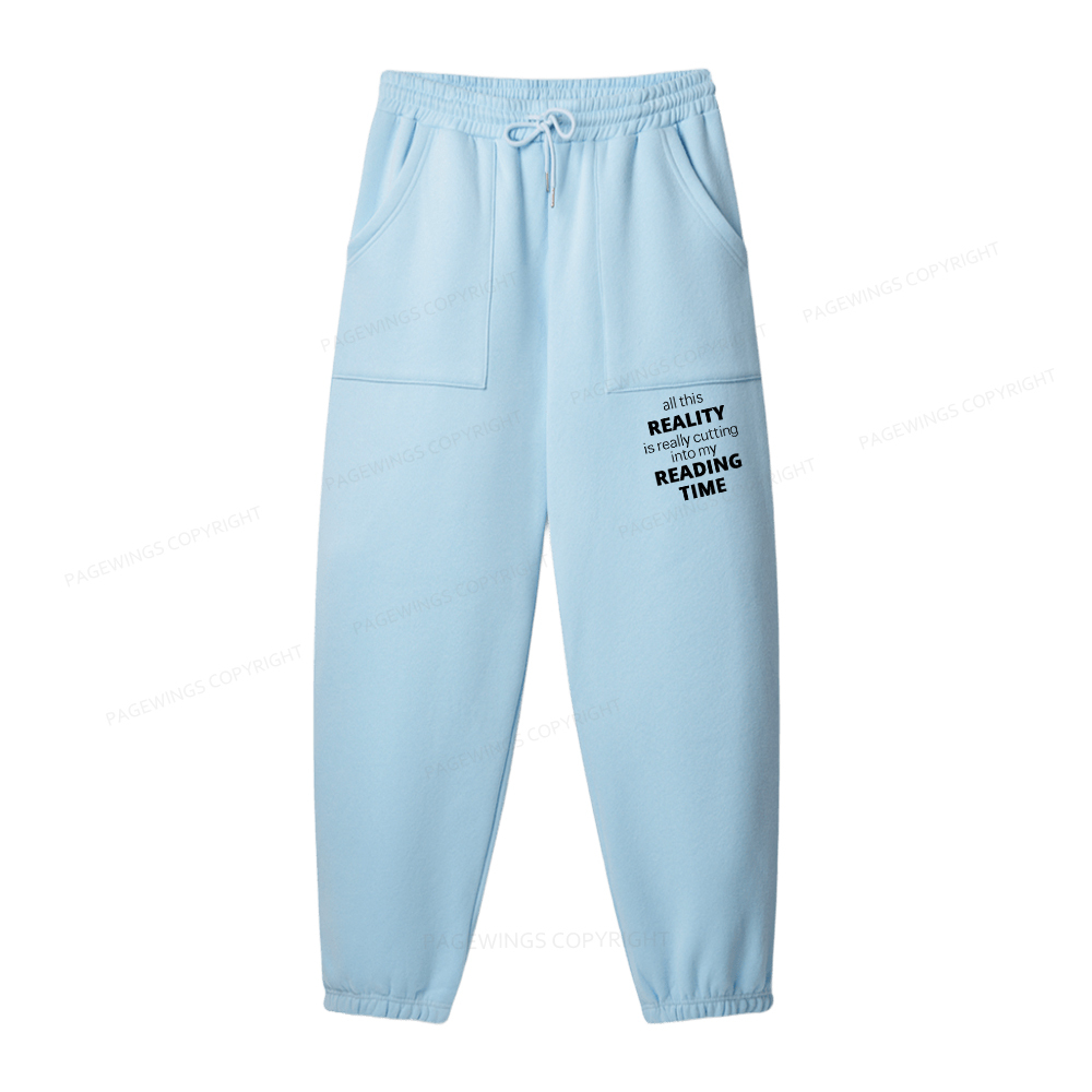 Pagewings All This Reality Is Really Cutting Into My Reading Time Unisex Fleece Hoodie Set