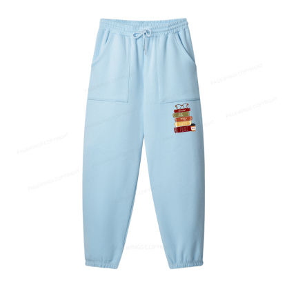 Pagewings Easily Distracted By Cats and Books Unisex Fleece Hoodie Set