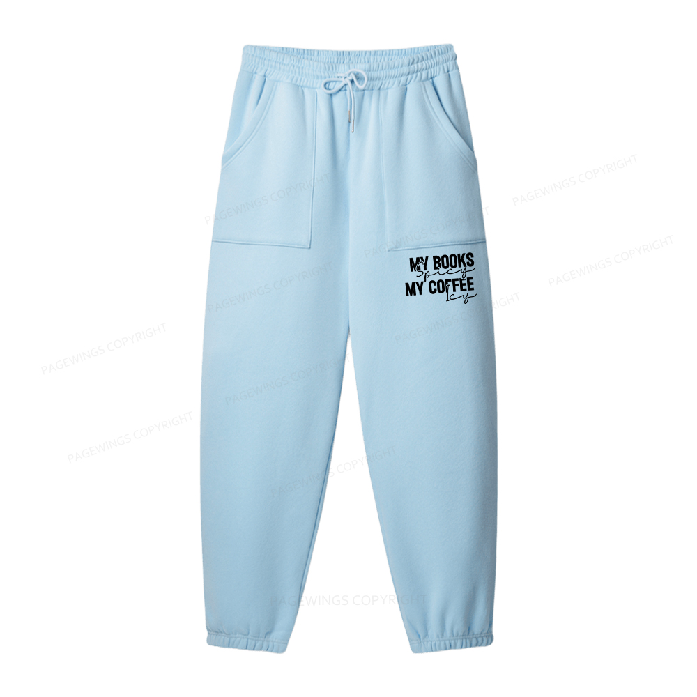 Pagewings I Like My Books And My Coffee Unisex Fleece Sweatshirt Set 