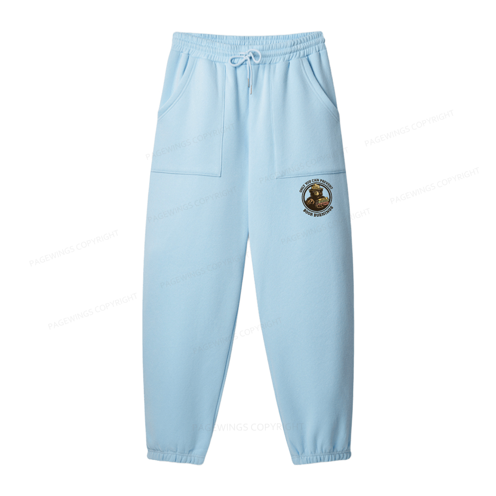 Pagewings Only You Can Prevent Book Burnings Unisex Fleece Sweatshirt Set 