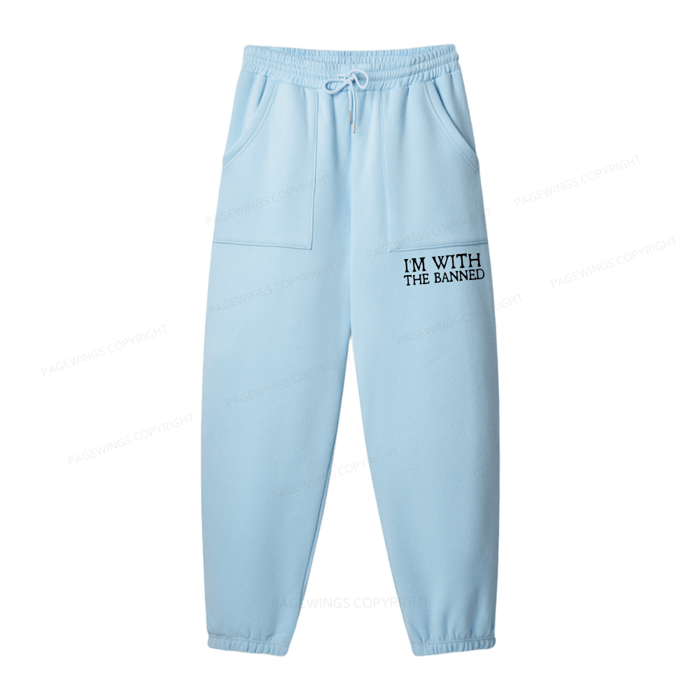 Pagewings I'm With The Banned Unisex Fleece Sweatshirt Set 