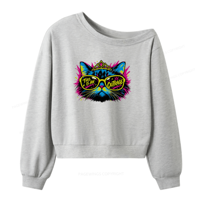 Pagewings Sci Fi Bookish Women Off Shoulder Sweatshirt