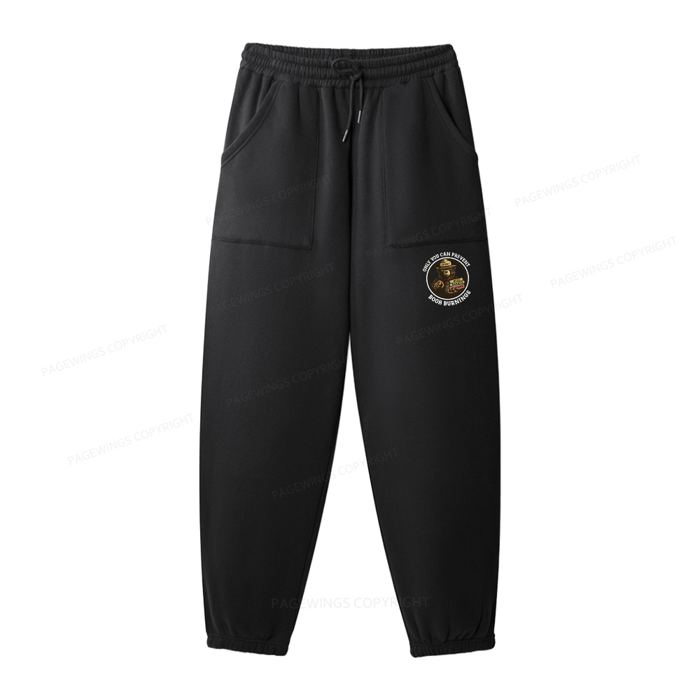 Pagewings Only You Can Prevent Book Burnings Unisex Fleece Sweatshirt Set 