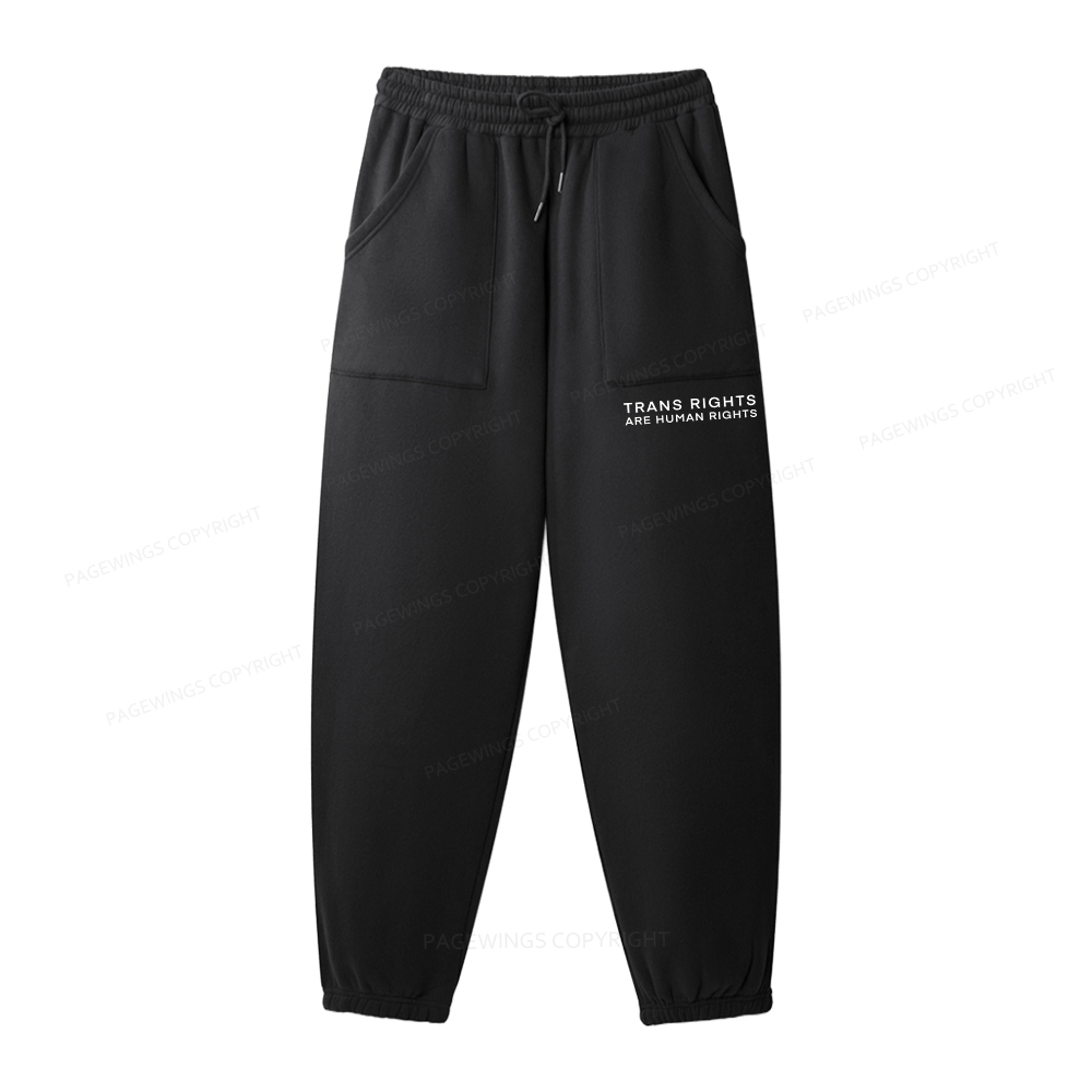 Pagewings Trans Rights Are Human Rights Unisex Fleece Sweatshirt Set 