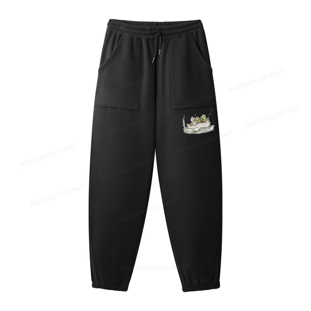 Pagewings Frog Reading Unisex Fleece Hoodie Set