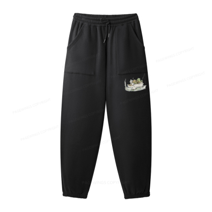 Pagewings Frog Reading Unisex Fleece Hoodie Set