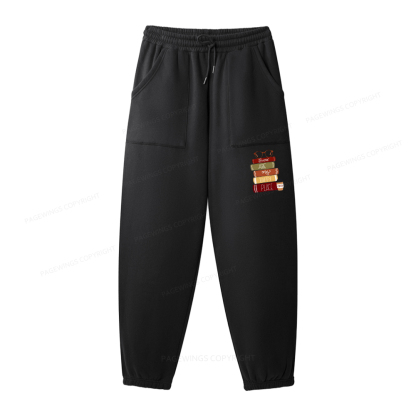 Pagewings Easily Distracted By Cats and Books Unisex Fleece Hoodie Set