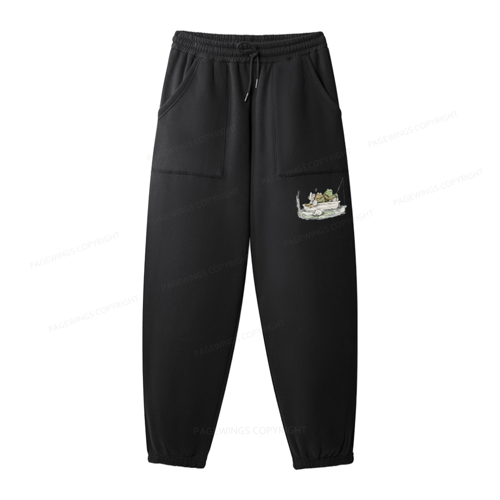 Pagewings Frog Reading Unisex Fleece Sweatshirt Set 