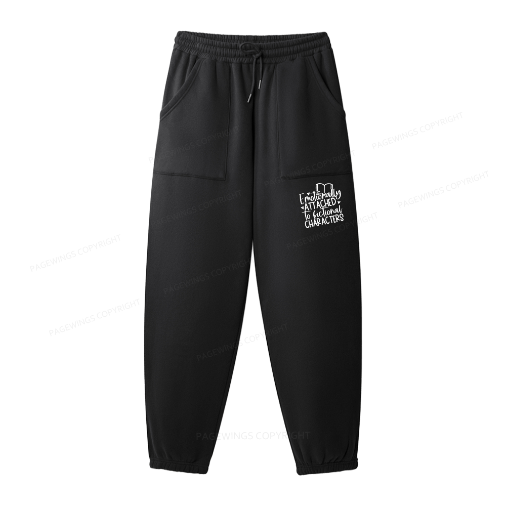 Pagewings Emotionally Attached To Fictional Characters Unisex Fleece Sweatshirt Set 