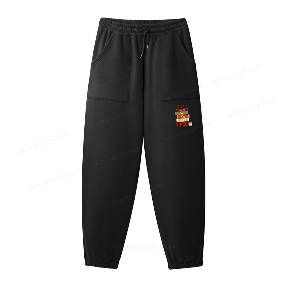 Pagewings Books are My Happy Place Unisex Fleece Sweatshirt Set 