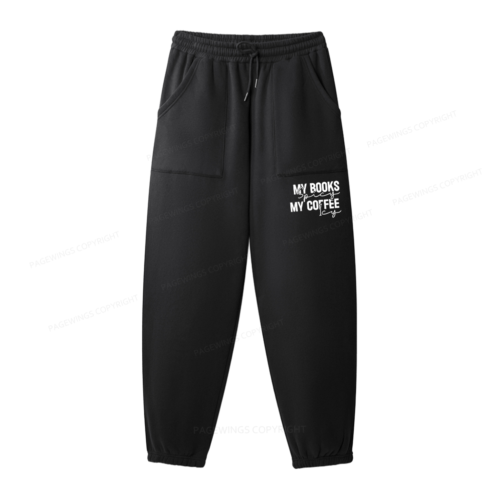 Pagewings I Like My Books And My Coffee Unisex Fleece Sweatshirt Set 