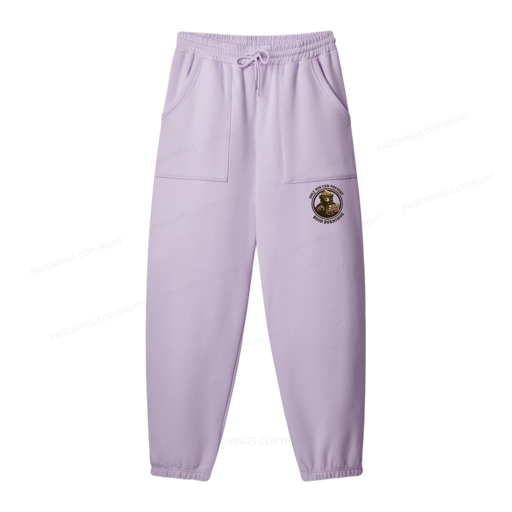 Pagewings Only You Can Prevent Book Burnings Unisex Fleece Sweatshirt Set 