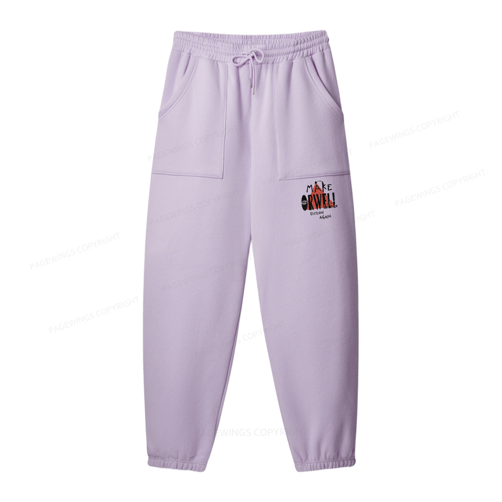 Pagewings Make Orwell Fiction Again Unisex Fleece Sweatshirt Set 