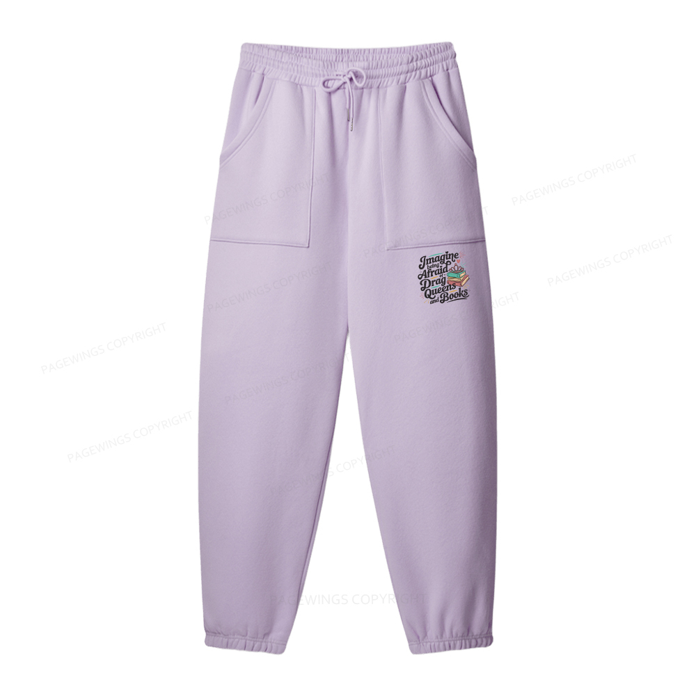 Pagewings Imagine Being Afraid Of Drag Queens And Books Unisex Fleece Sweatshirt Set 