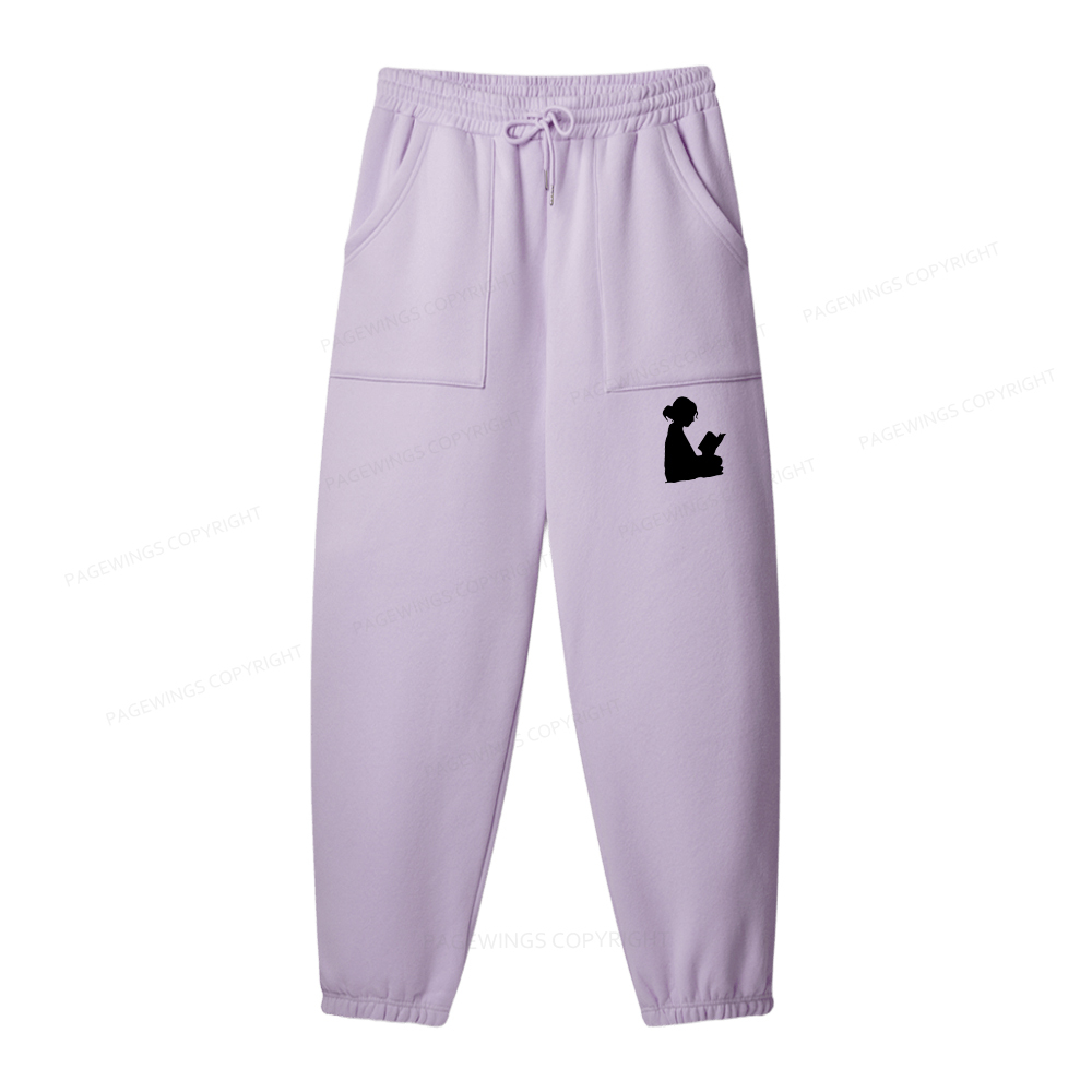 Pagewings Girl Reading Unisex Fleece Hoodie Set