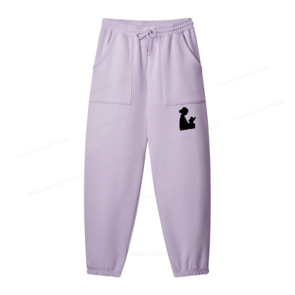 Pagewings Girl Reading Unisex Fleece Hoodie Set