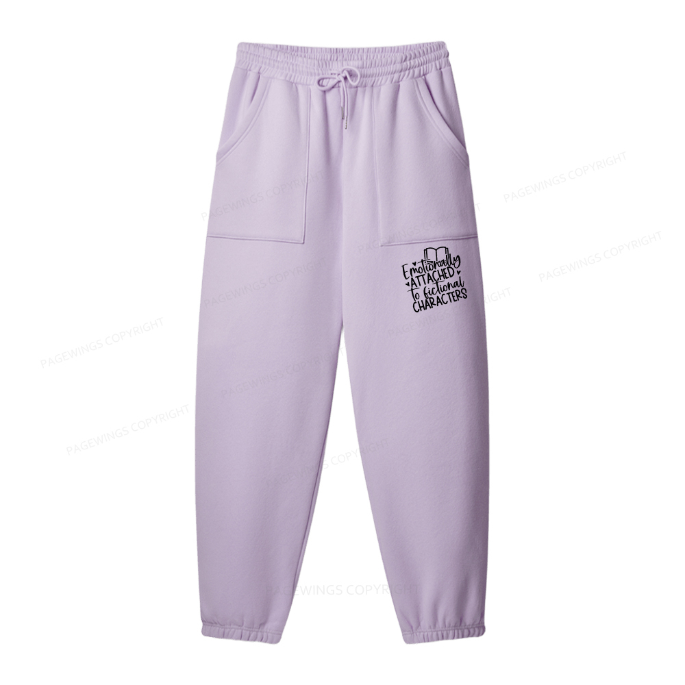 Pagewings Emotionally Attached To Fictional Characters Unisex Fleece Hoodie Set