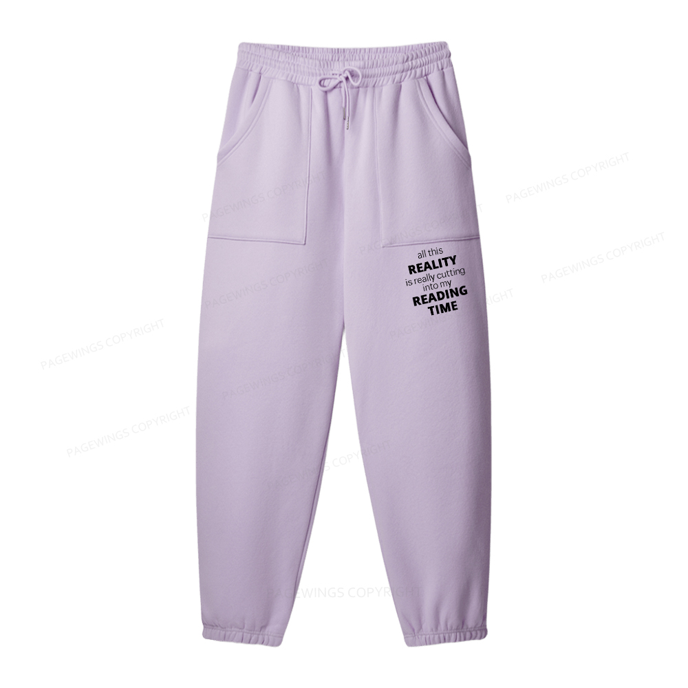 Pagewings All This Reality Is Really Cutting Into My Reading Time Unisex Fleece Hoodie Set