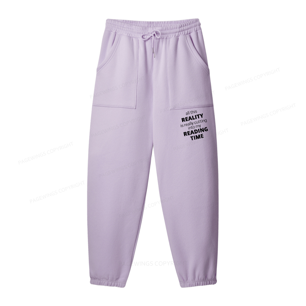 Pagewings All This Reality Is Really Cutting Into My Reading Time Unisex Fleece Hoodie Set