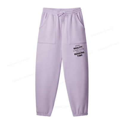 Pagewings All This Reality Is Really Cutting Into My Reading Time Unisex Fleece Hoodie Set