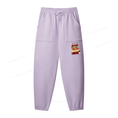 Pagewings Easily Distracted By Cats and Books Unisex Fleece Hoodie Set