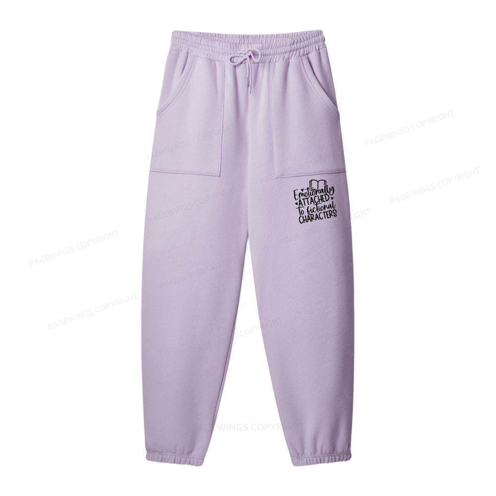 Pagewings Emotionally Attached To Fictional Characters Unisex Fleece Sweatshirt Set 