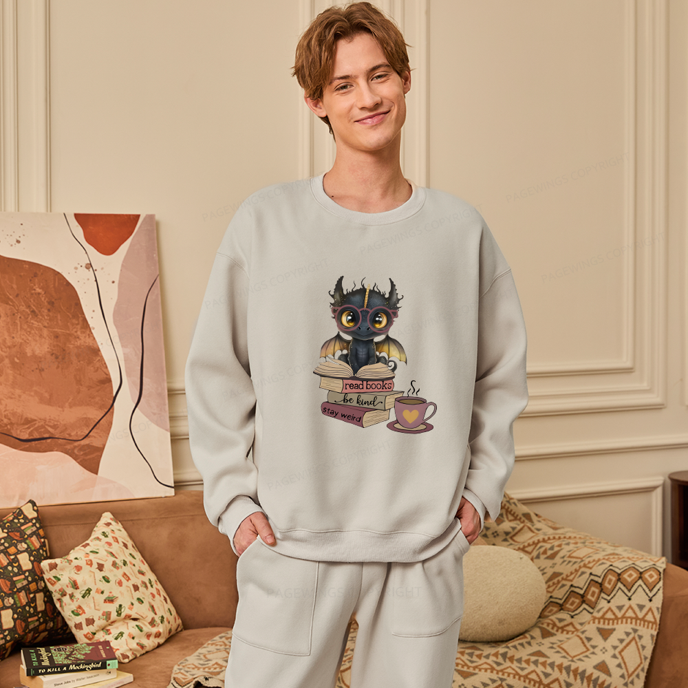 Pagewings Fourth Wing Dargon Unisex Fleece Sweatshirt Set 