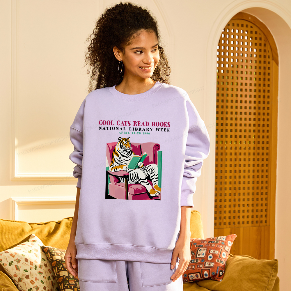 Pagewings Library Week Poster 1996 Unisex Fleece Sweatshirt Set 