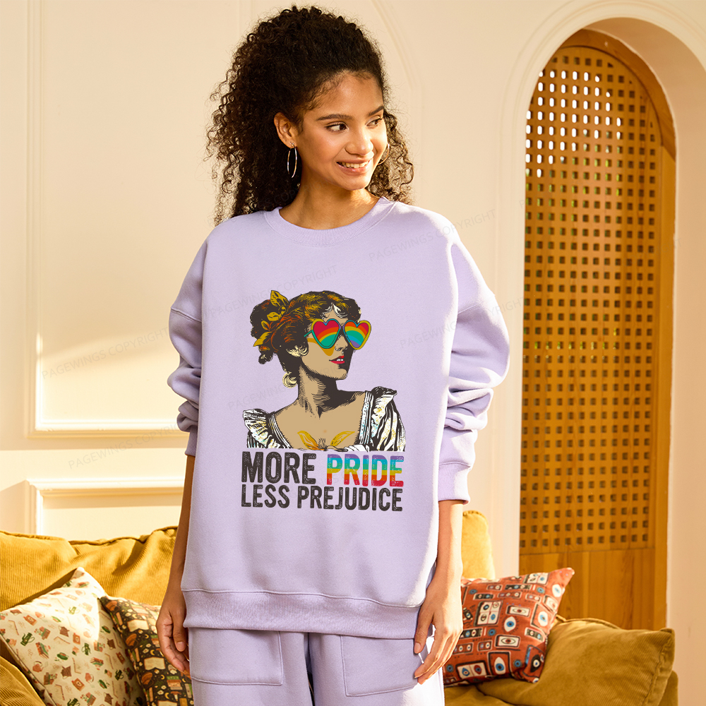 Pagewings More Pride Less Prejudice Unisex Fleece Sweatshirt Set 