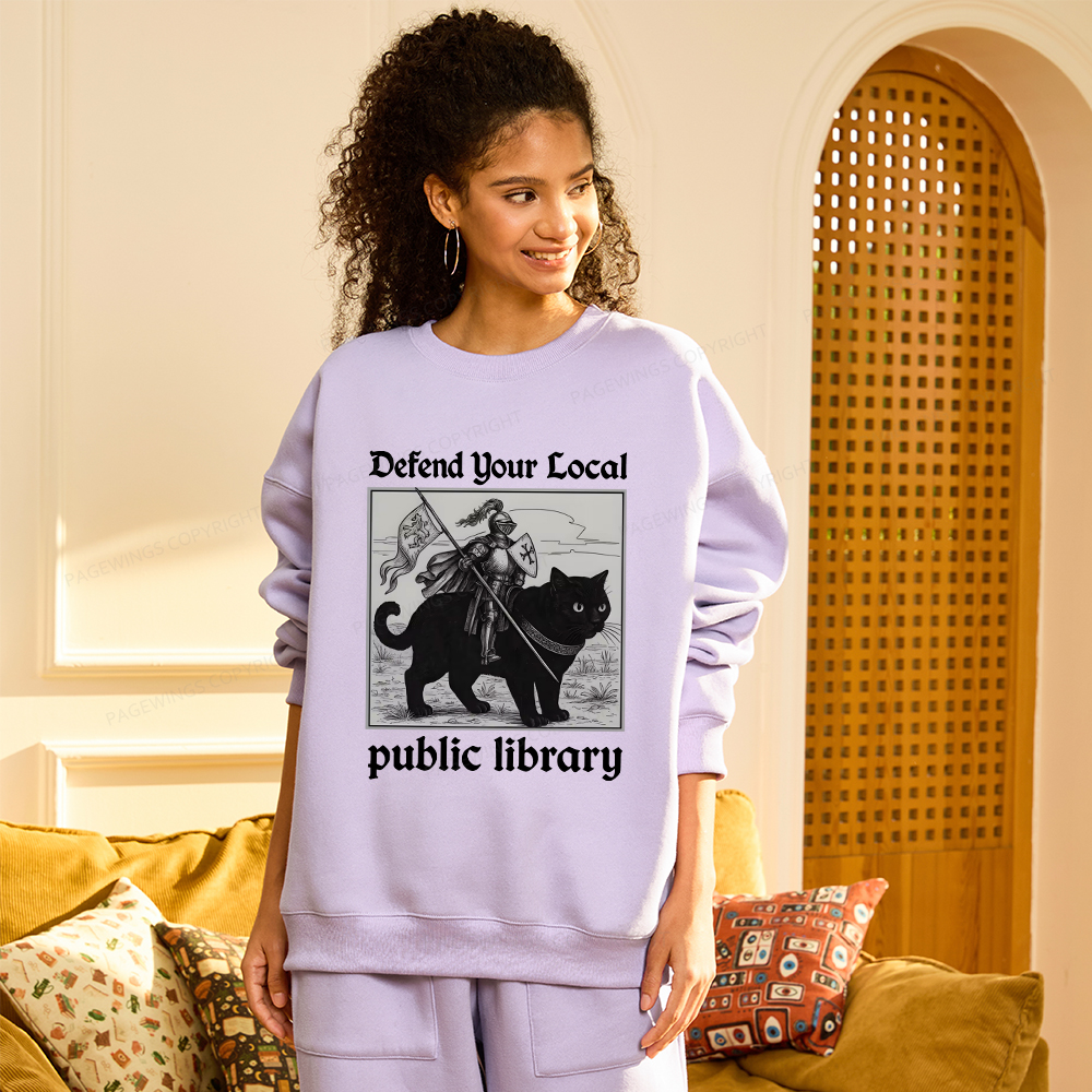 Pagewings Defend Your Local public library Unisex Fleece Sweatshirt Set 