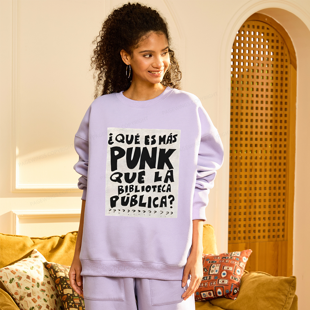 Pagewings What's More Punk Than The Public Library Unisex Fleece Sweatshirt Set 
