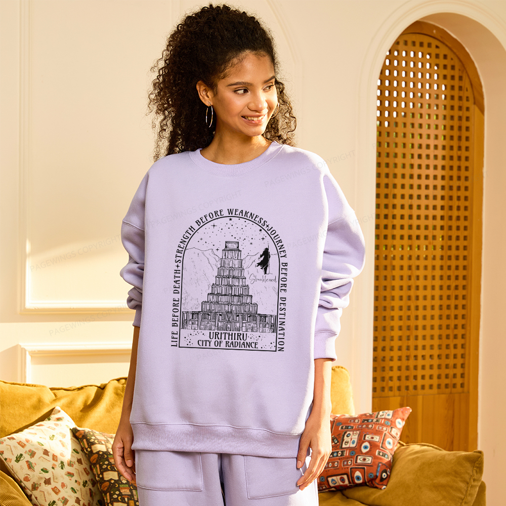 Pagewings Life Before Death Strength Before Weakness Unisex Fleece Sweatshirt Set 