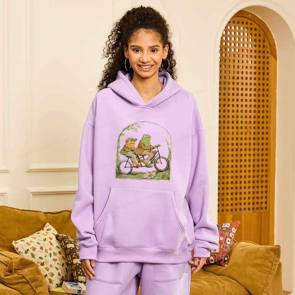 Pagewings Frog And Toad Book Vintage Unisex Fleece Hoodie Set