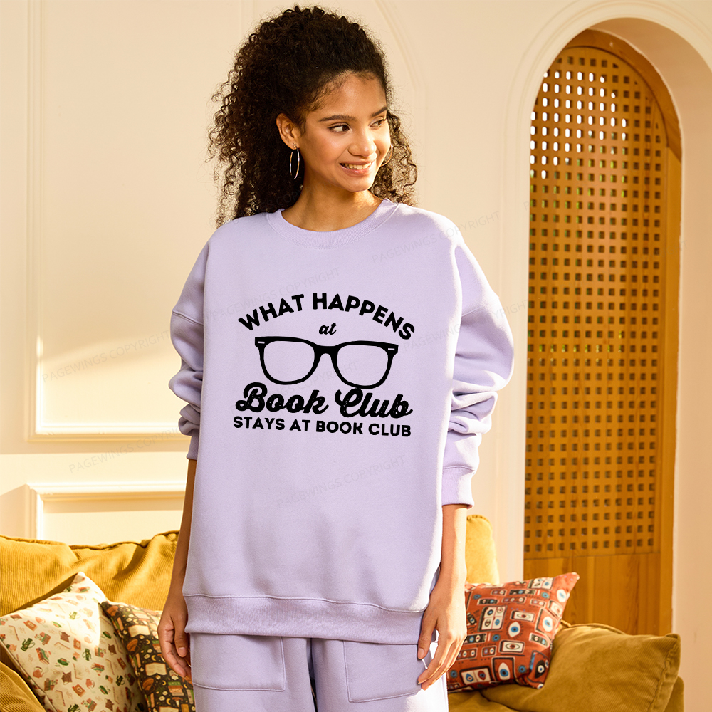Pagewings What Happens At Book Club Unisex Fleece Sweatshirt Set 